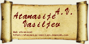 Atanasije Vasiljev vizit kartica